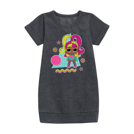 LOL Surprise! Dolls - Glow Grrrl Retro Styled - Toddler & Youth Girls Fleece Dress