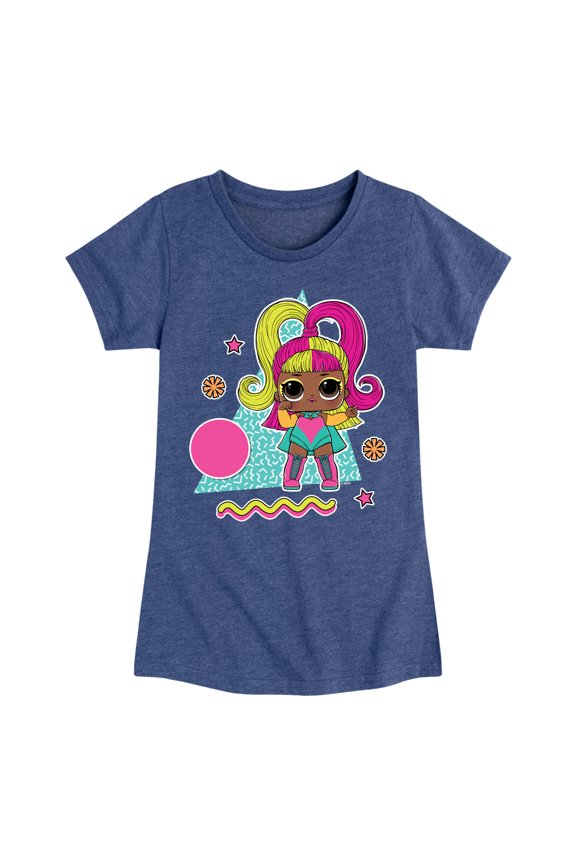 LOL Surprise! Dolls - Glow Grrrl Retro Styled - Toddler & Youth Girls Short Sleeve Graphic T-Shirt