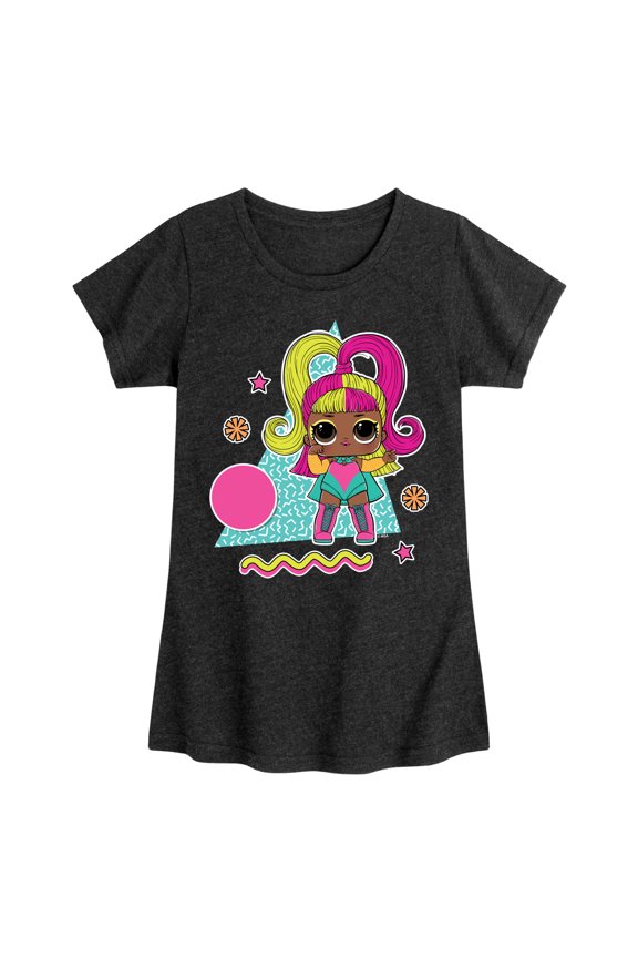 LOL Surprise! Dolls - Glow Grrrl Retro Styled - Toddler & Youth Girls Short Sleeve Graphic T-Shirt