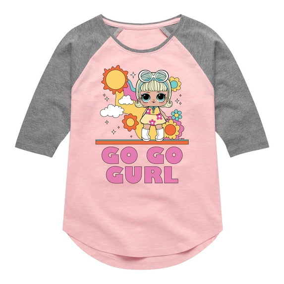 LOL Surprise! Dolls - Go Go Gurl - Sunshine & Flowers - Toddler & Youth Girls Raglan Graphic T-Shirt