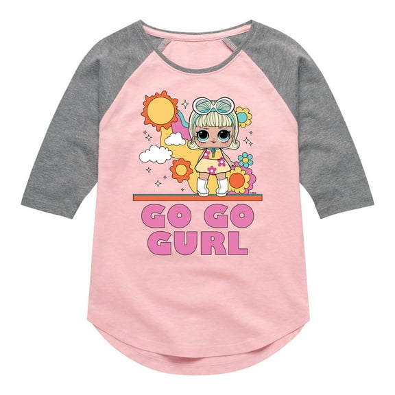 LOL Surprise! Dolls - Go Go Gurl - Sunshine & Flowers - Toddler & Youth Girls Raglan Graphic T-Shirt
