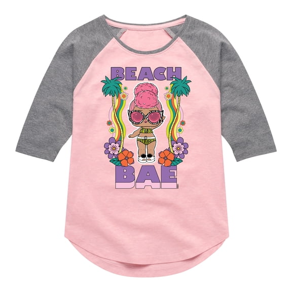 LOL Surprise! Dolls - Groovy Beach Babe - Toddler & Youth Girls Raglan Graphic T-Shirt