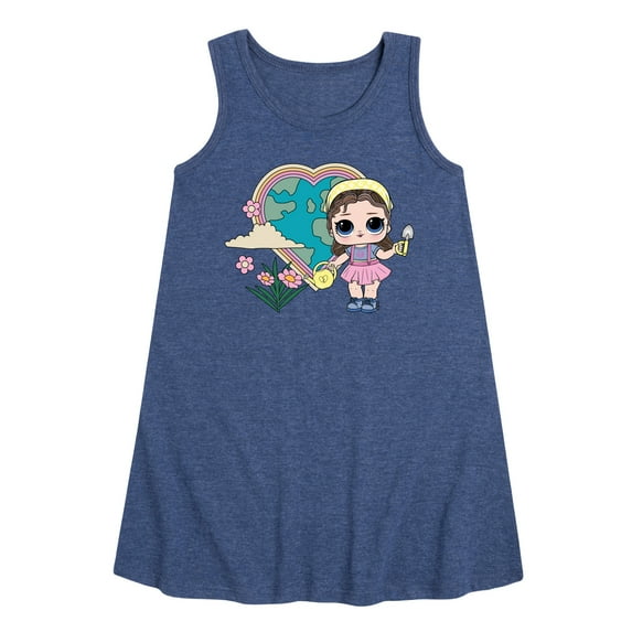 LOL Surprise! Dolls - Grow Grrrl Hearts the Earth - Toddler & Youth Girls A-line Dress