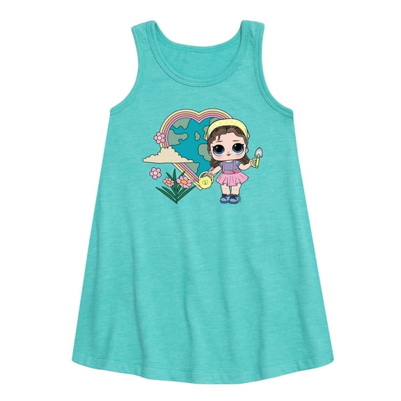 LOL Surprise! Dolls - Grow Grrrl Hearts the Earth - Toddler & Youth Girls A-line Dress