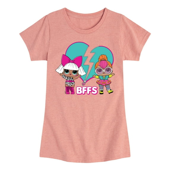 LOL Surprise! Dolls - Heart Mended BFFS - Deva & Neon QT - Toddler & Youth Girls Short Sleeve Graphic T-Shirt