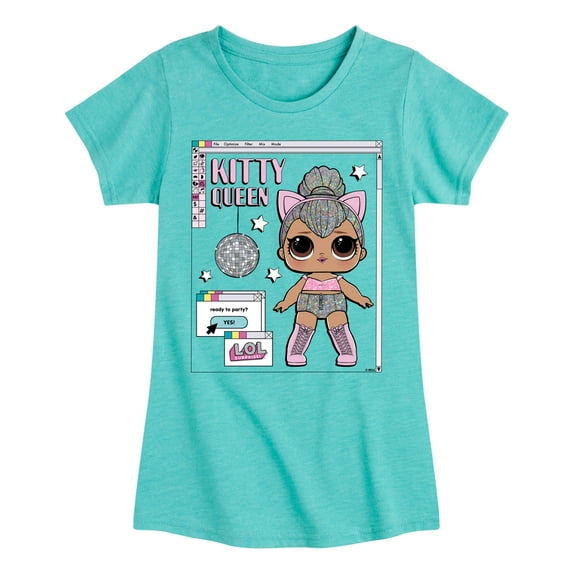 LOL Surprise! Dolls Kitty Queen - Computer Design - Toddler & Youth Girls Short Sleeve Graphic T-Shirt