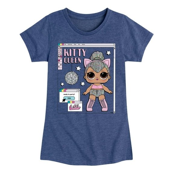 LOL Surprise! Dolls Kitty Queen - Computer Design - Toddler & Youth Girls Short Sleeve Graphic T-Shirt