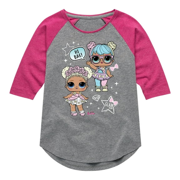 LOL Surprise! Dolls - LOL Hi Bae! - Toddler & Youth Girls Raglan Graphic T-Shirt