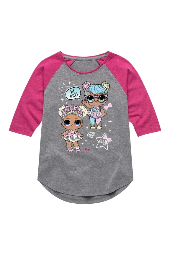 LOL Surprise! Dolls - LOL Hi Bae! - Toddler & Youth Girls Raglan Graphic T-Shirt