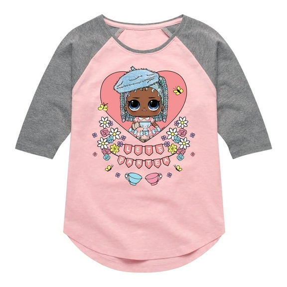 LOL Surprise! Dolls - Let's Par-Tea - Tea Party Princess - Toddler & Youth Girls Raglan Graphic T-Shirt