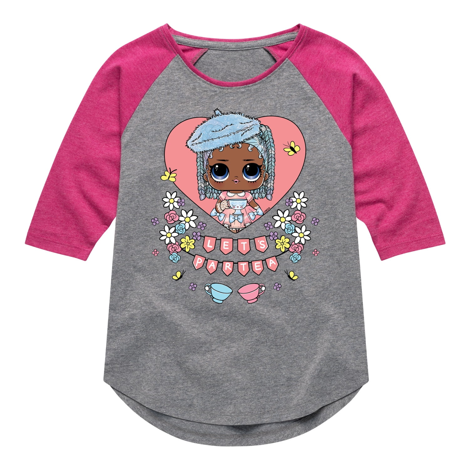 LOL Surprise Dolls Let s Par Tea Tea Party Princess Toddler Youth Girls Raglan Graphic T Shirt