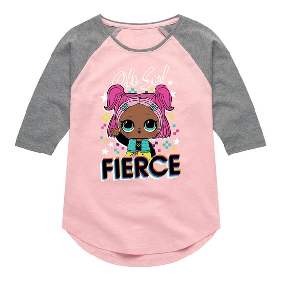 LOL Surprise! Dolls - Oh So Fierce - Boss Queen - Toddler & Youth Girls Raglan Graphic T-Shirt