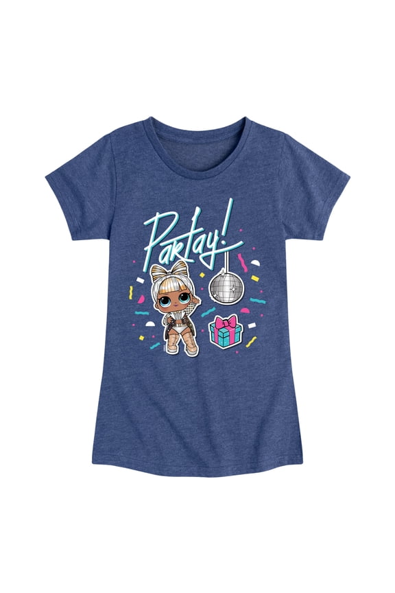 LOL Surprise! Dolls - Partay with Kitty Queen - Toddler & Youth Girls Short Sleeve Graphic T-Shirt