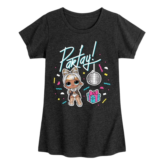 LOL Surprise! Dolls - Partay with Kitty Queen - Toddler & Youth Girls Short Sleeve Graphic T-Shirt