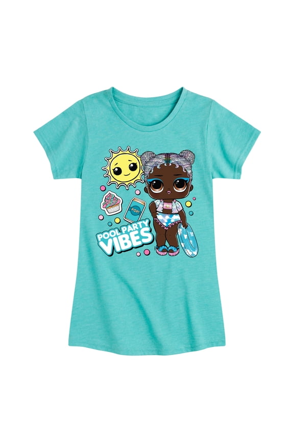 LOL Surprise! Dolls - Pool Party Vibes - Beach Babe - Toddler & Youth Girls Short Sleeve Graphic T-Shirt
