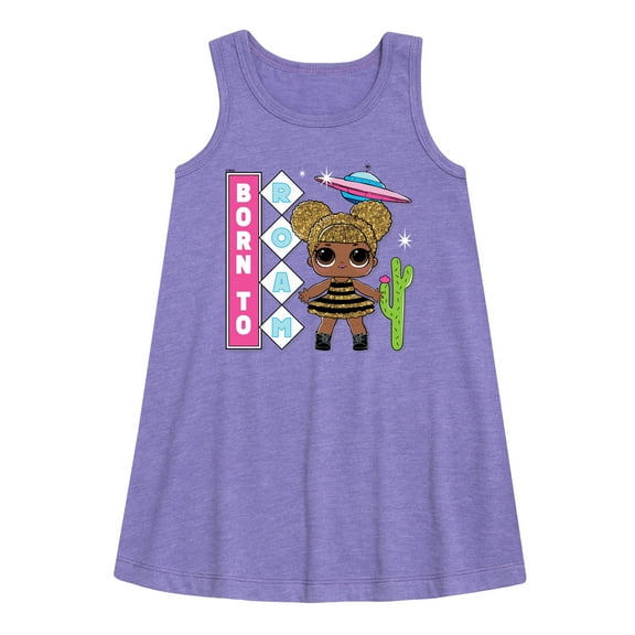 LOL Surprise! Dolls - Queen Bee is Born to Roam - Toddler & Youth Girls A-line Dress