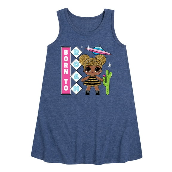 LOL Surprise! Dolls - Queen Bee is Born to Roam - Toddler & Youth Girls A-line Dress
