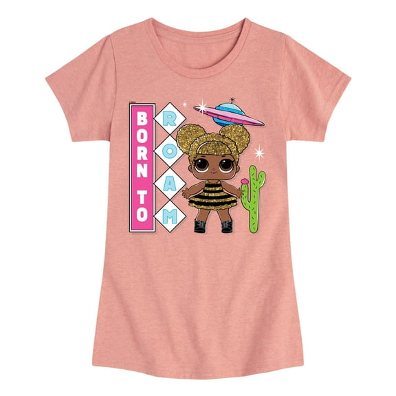 LOL Surprise! Dolls - Queen Bee is Born to Roam - Toddler & Youth Girls Short Sleeve Graphic T-Shirt