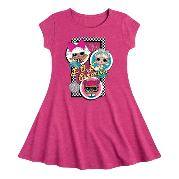 LOL Surprise! Dolls - Retro Style Dolls - Toddler & Youth Girls Fit & Flare Dress