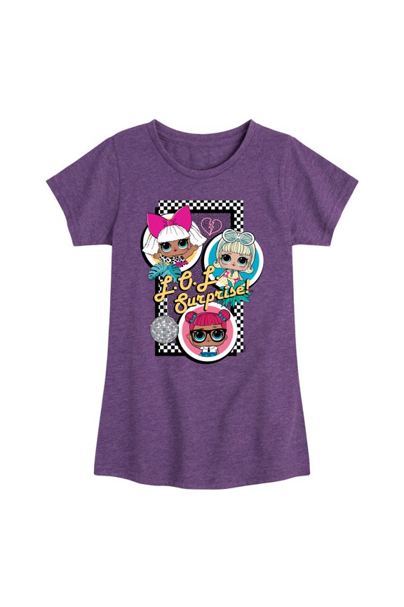 LOL Surprise! Dolls - Retro Style Dolls - Toddler & Youth Girls Short Sleeve Graphic T-Shirt