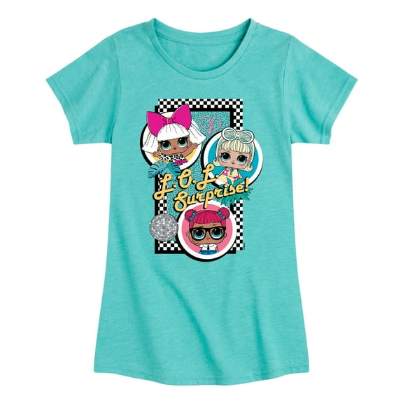LOL Surprise! Dolls - Retro Style Dolls - Toddler & Youth Girls Short Sleeve Graphic T-Shirt