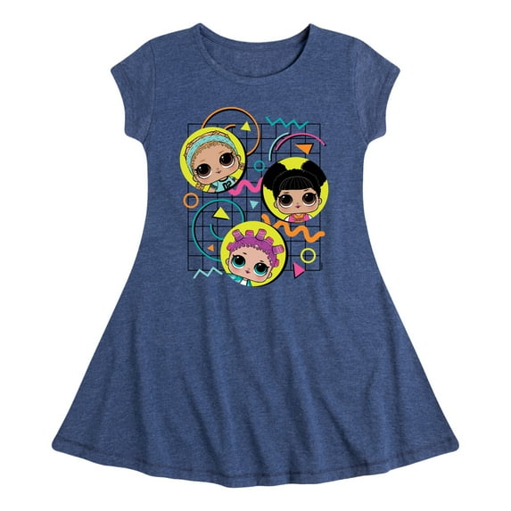 LOL Surprise! Dolls - Retro Style - Original Dolls - Toddler & Youth Girls Fit & Flare Dress