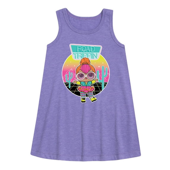 LOL Surprise! Dolls - Road Trippin - Neon QT - Toddler & Youth Girls A-line Dress
