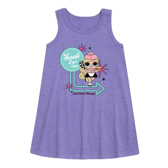 LOL Surprise! Dolls - Small Fry Café - Just Rollin' Through - Retro Diner - Toddler & Youth Girls A-line Dress