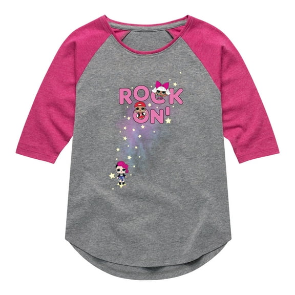 LOL Surprise! Dolls - Space Rock Girls - Rock On - Toddler & Youth Girls Raglan Graphic T-Shirt