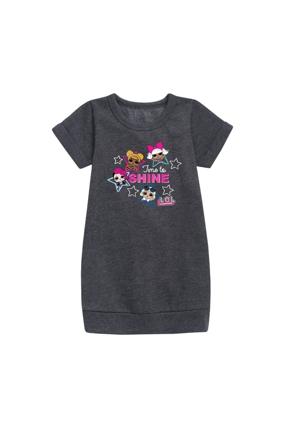 LOL Surprise! Dolls - Time to Shine - Shinning Stars - Toddler & Youth Girls Fleece Dress