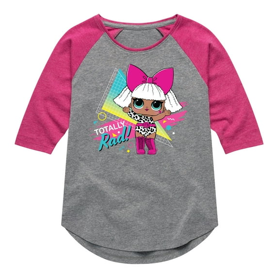 LOL Surprise! Dolls - Totally Rad Diva - Toddler & Youth Girls Raglan Graphic T-Shirt