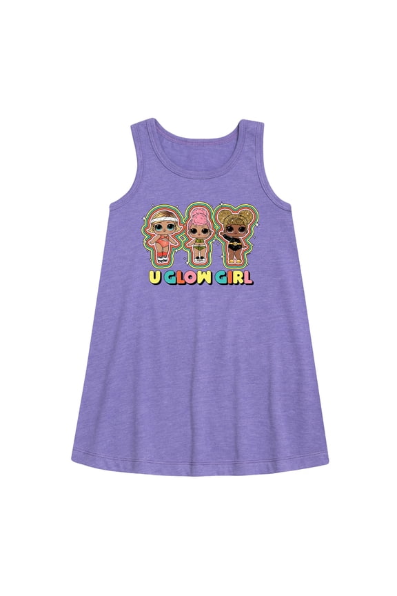 LOL Surprise! Dolls - U Glow Girl - Girl Group - Toddler & Youth Girls A-line Dress