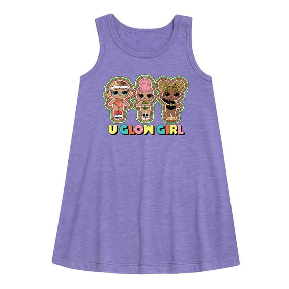LOL Surprise! Dolls - U Glow Girl - Girl Group - Toddler & Youth Girls A-line Dress