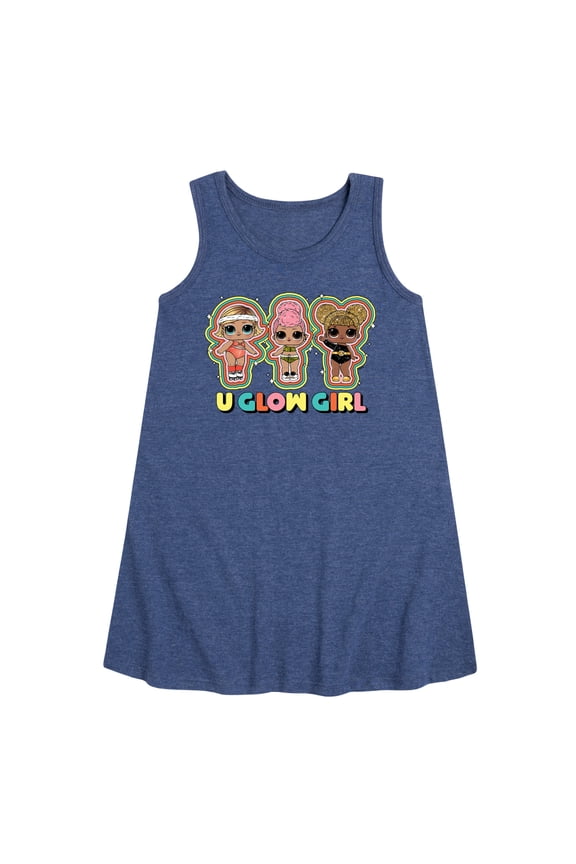 LOL Surprise! Dolls - U Glow Girl - Girl Group - Toddler & Youth Girls A-line Dress