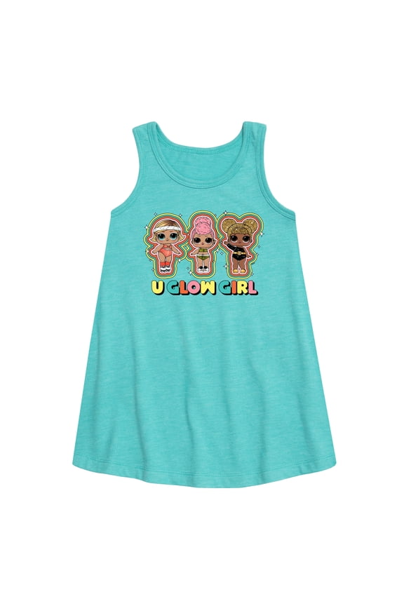 LOL Surprise! Dolls - U Glow Girl - Girl Group - Toddler & Youth Girls A-line Dress