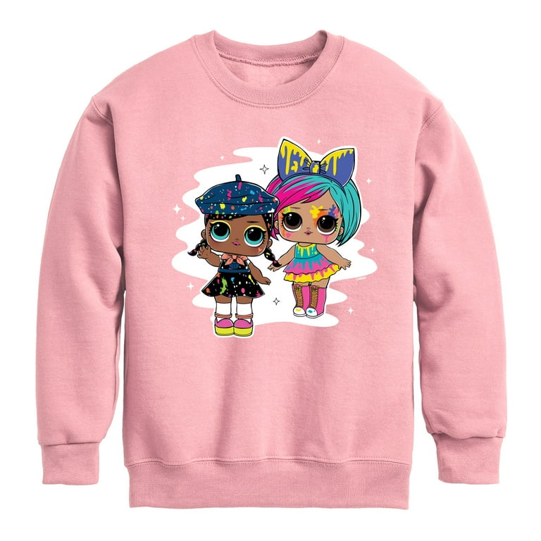 LOL Surprise Drip Drop Splatters Toddler And Youth Crewneck Fleece Sweatshirt Walmart