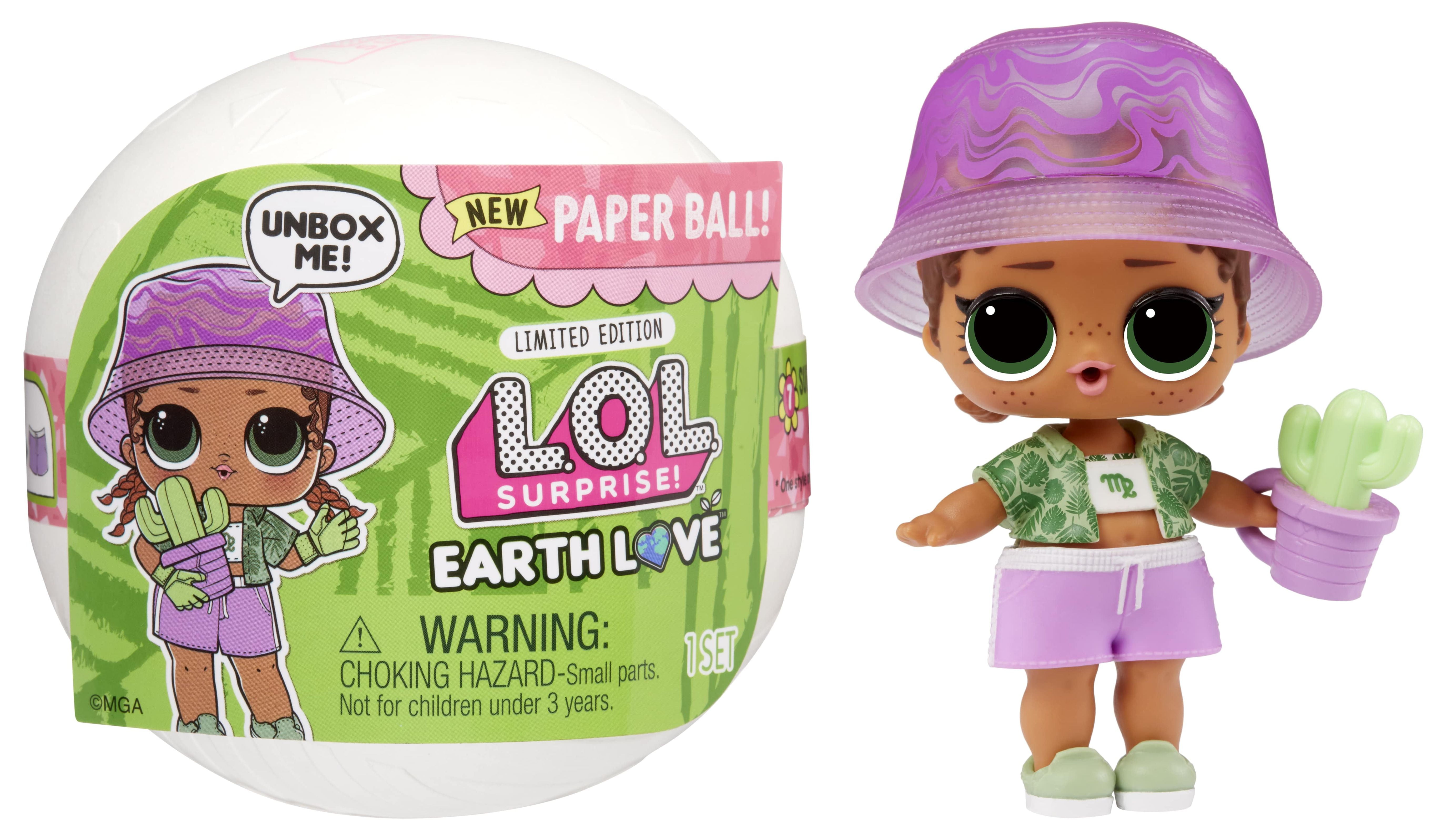 Lol Surprise Earth Love Earthy Bb Doll with 7 Surprises Earth Day Doll Accessories Limited Edition Doll Collectible Doll Paper Packaging