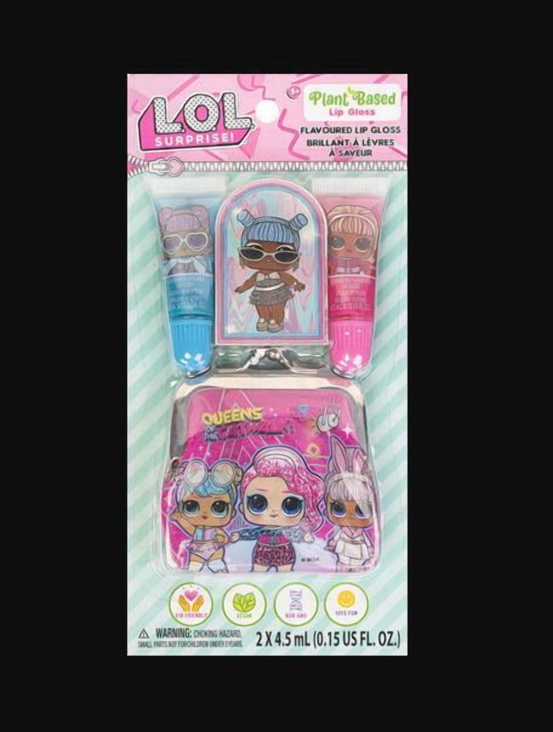 LOL Surprise Easter Plant Based Lip Gloss, Sticker & Pouch / Coin Purse