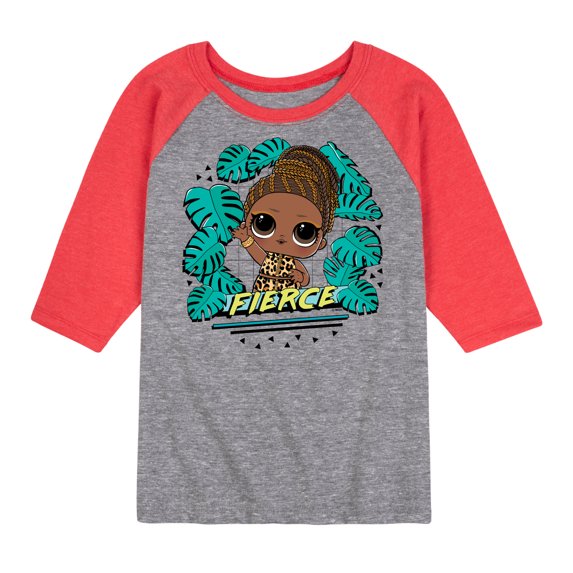 LOL Surprise! - Fierce - Toddler And Youth Raglan Graphic T-Shirt