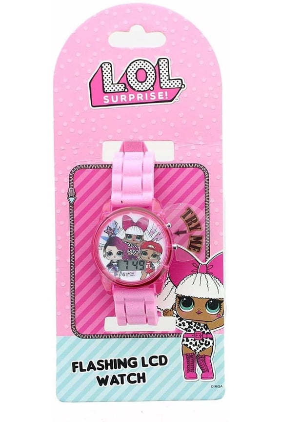 LOL Surprise Flashing LCD Watch - Pink Sports Band