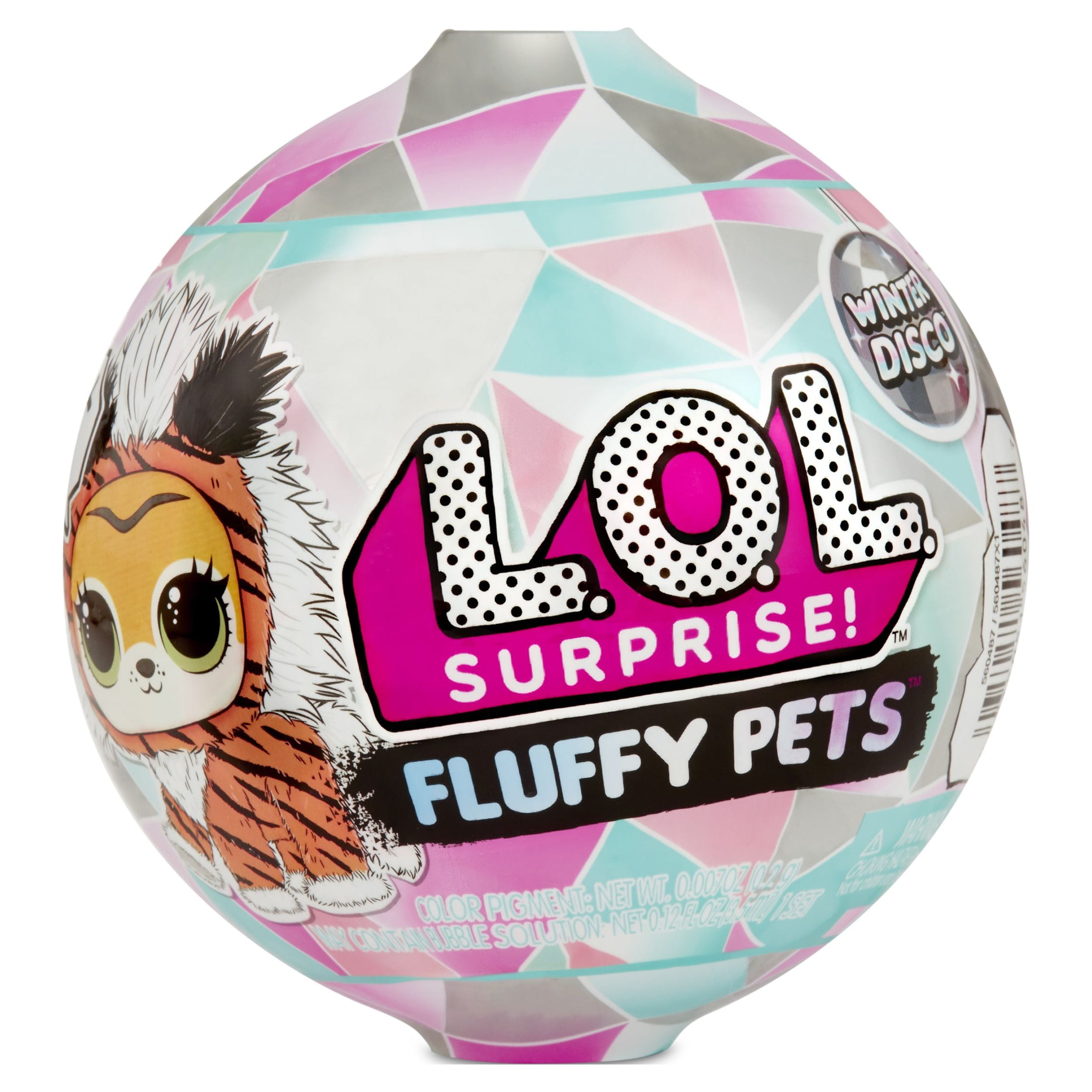 LOL Surprise Winter Disco Series Fluffy Pets Doll Glitter, Fuzzy