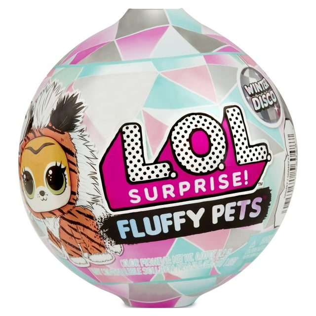 LOL Surprise Fluffy Pets Winter Disco Series Dolls With Removable Fur and 9 Surprises including Accessories - Doll Toys for Girls and Boys Ages 4 5 6+
