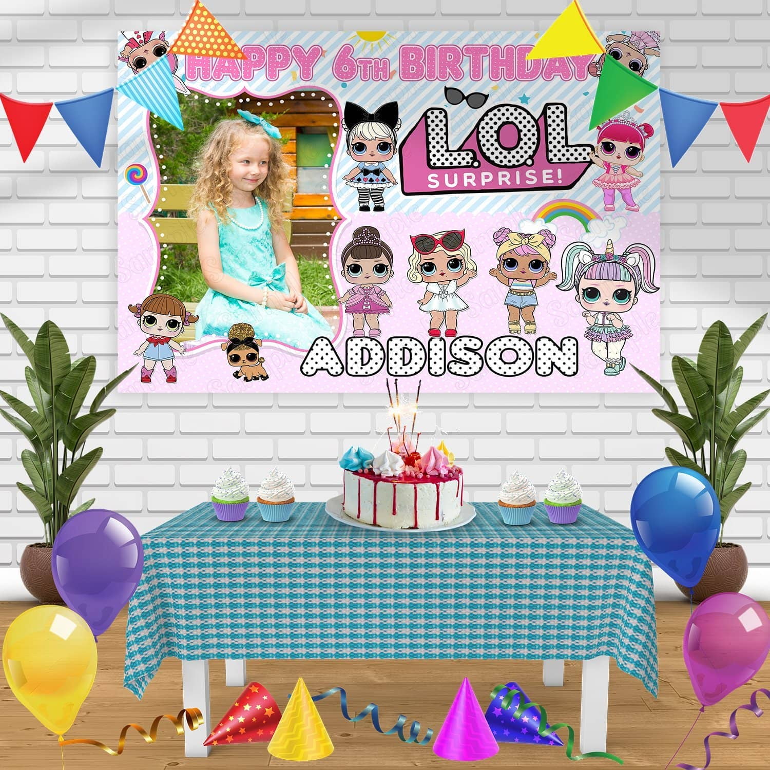ABBY HATCHER balloon Cupcake Topper Party Decoration Supplies birthday  banner