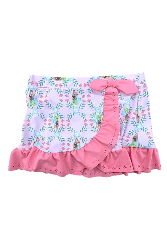 Girls Disney Princess Pink Swimsuit Skirt Cover Up UPF 50+ Coverup 7/8