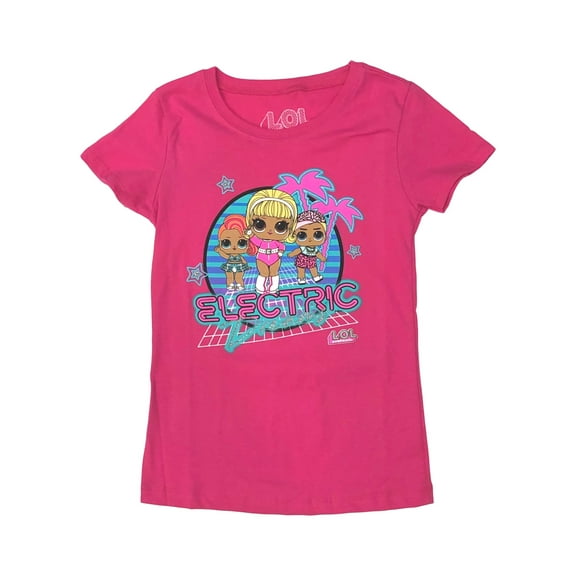 LOL Surprise Girls Pink Sparkle Electric Dreams T-Shirt Tee Shirt X-Small
