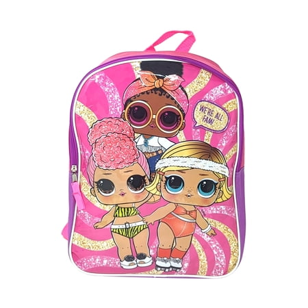 LOL Surprise Girls School Backpack 15" with Plain Front