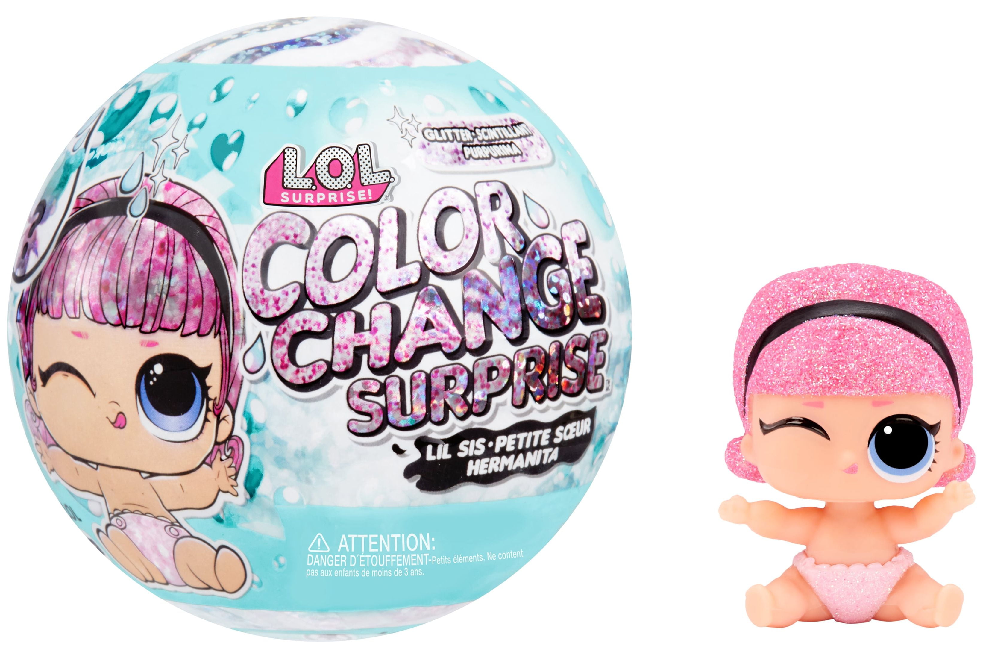 LOL Surprise Glitter Color Change™ Lil Sis with 5 Surprises Including a  Collectible Doll, Sparkly Fashions, and Accessories – Great Gift for Kids  Ages