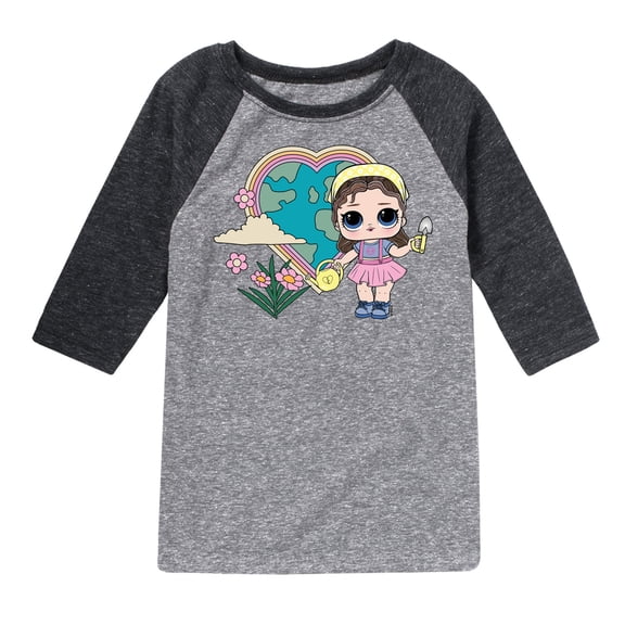 LOL Surprise! - Grow Gurrl Heart Earth - Toddler And Youth Raglan Graphic T-Shirt