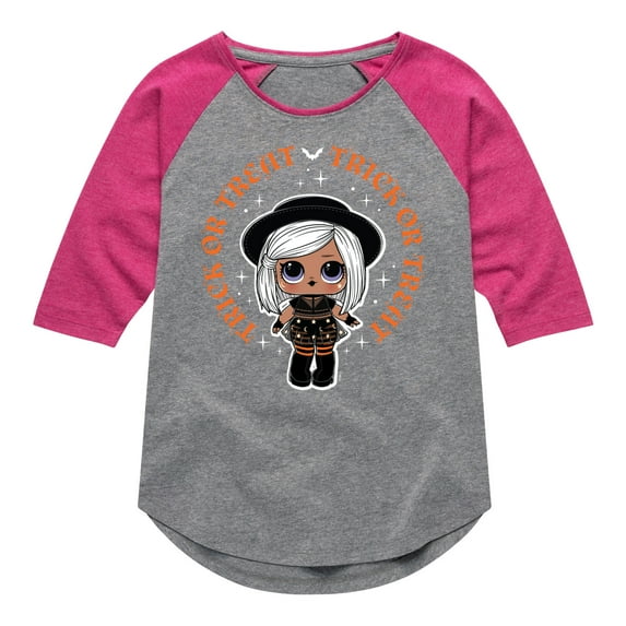 LOL Surprise! - Halloween - Trick Or Treat - Toddler & Youth Girls Raglan Graphic T-Shirt