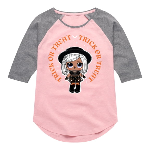 LOL Surprise! - Halloween - Trick Or Treat - Toddler & Youth Girls Raglan Graphic T-Shirt